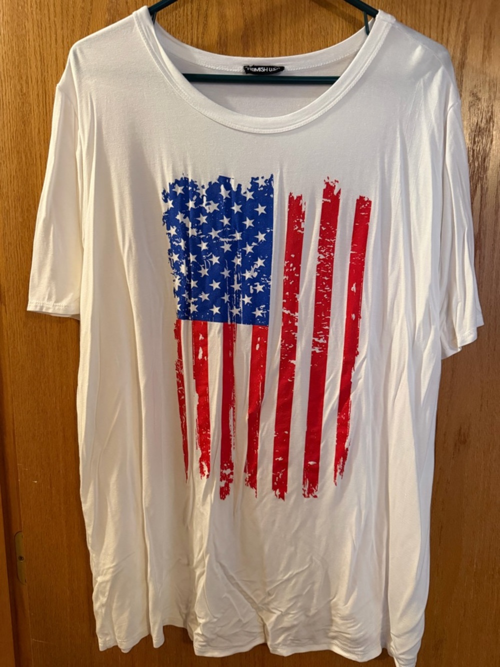 HEIMISH USA White Tee with Black Logo Tag